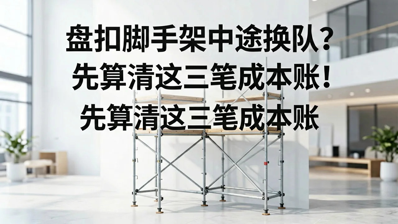 盘扣脚手架中途换队?先算清这三笔成本账